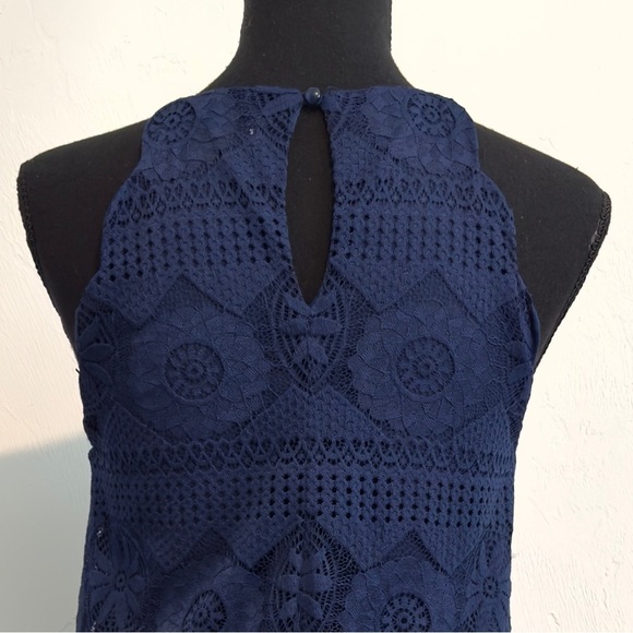 Francesca’s Blue Lace A-line Dress S - Picture 8 of 11